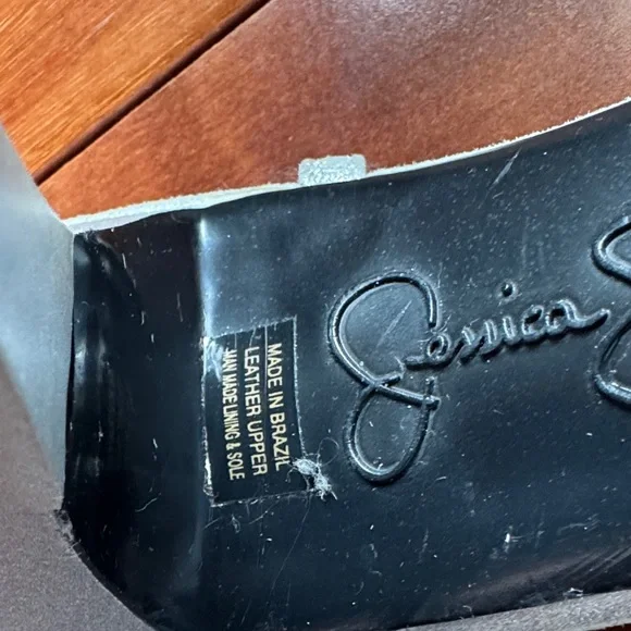 Jessica Simpson Silver Strappy Heels - Picture 5 of 6